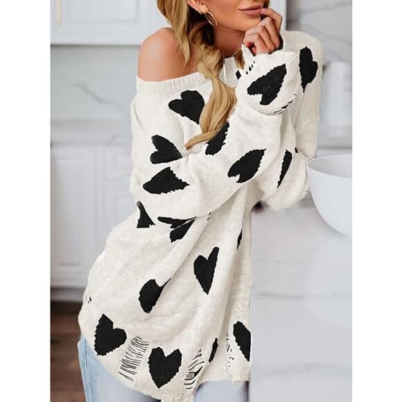 Tutorutor Womens Off The Shoulder Sweaters Oversized Lightweight Long Sleeve - Picture 2 of 5